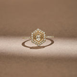 Radiant Halo Diamond Ring
