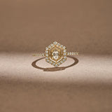 Radiant Halo Diamond Ring