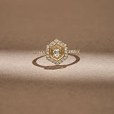 Radiant Halo Diamond Ring
