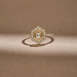 Radiant Halo Diamond Ring