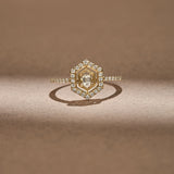 Radiant Halo Diamond Ring