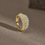 Triple Glow Statement Diamond Ring