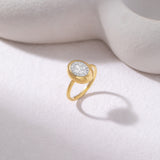 Oval Diamond Cluster Ring