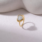 Heart Diamond Cluster Ring