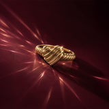 Ripple Heart Pinky Ring