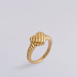 Ripple Heart Pinky Ring