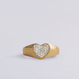 Heart Signet Pinky Ring