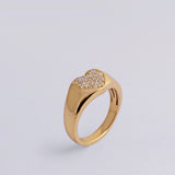 Heart Signet Pinky Ring