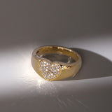 Heart Signet Pinky Ring