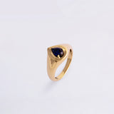 Created Sapphire Signet Pinky Ring
