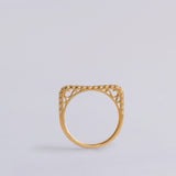 Sleek Diamond Line Pinky ring