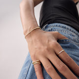 Sleek Diamond Line Pinky ring