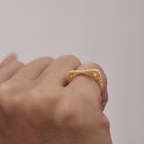 Sleek Diamond Line Pinky ring