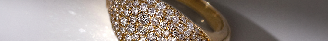 Diamond Studded Signet Pinky Ring