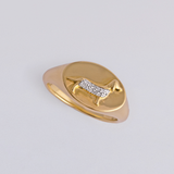 Dog Signet Diamond Ring