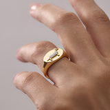 Dog Signet Diamond Ring