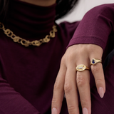 Dog Signet Diamond Ring