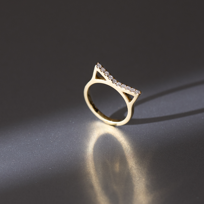 Diamond Cat Ring