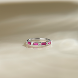 Ruby Baguette and Diamond Ring