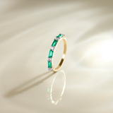 Emerald Baguette and Diamond Ring