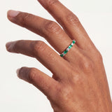 Emerald Baguette and Diamond Ring