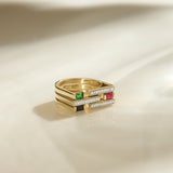 Open Bar Emerald Ring