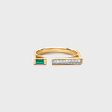 Open Bar Emerald Ring