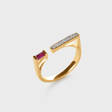 Open Bar Ruby Ring
