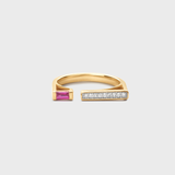 Open Bar Ruby Ring