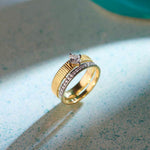 Textured Princess Solitaire Ring, 14K Solid Gold, 5/8 ct Lab Grown Diamond-6