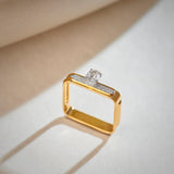 Modern Oval Solitaire Ring, 14K Gold Vermeil, 5/8 ct Lab Grown Diamond-8
