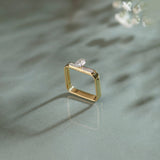 Modern Oval Solitaire Ring, 14K Solid Gold, 5/8 ct Lab Grown Diamond-1