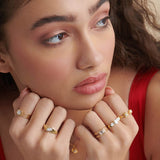 Modern Oval Solitaire Ring, 14K Gold Vermeil, 5/8 ct Lab Grown Diamond-4
