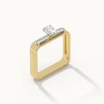 Modern Oval Solitaire Ring, 14K Solid Gold, 5/8 ct Lab Grown Diamond-6