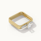 Modern Oval Solitaire Ring, 14K Solid Gold, 5/8 ct Lab Grown Diamond-7