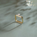 Modern Oval Solitaire Ring, 14K Gold Vermeil, 5/8 ct Lab Grown Diamond-1