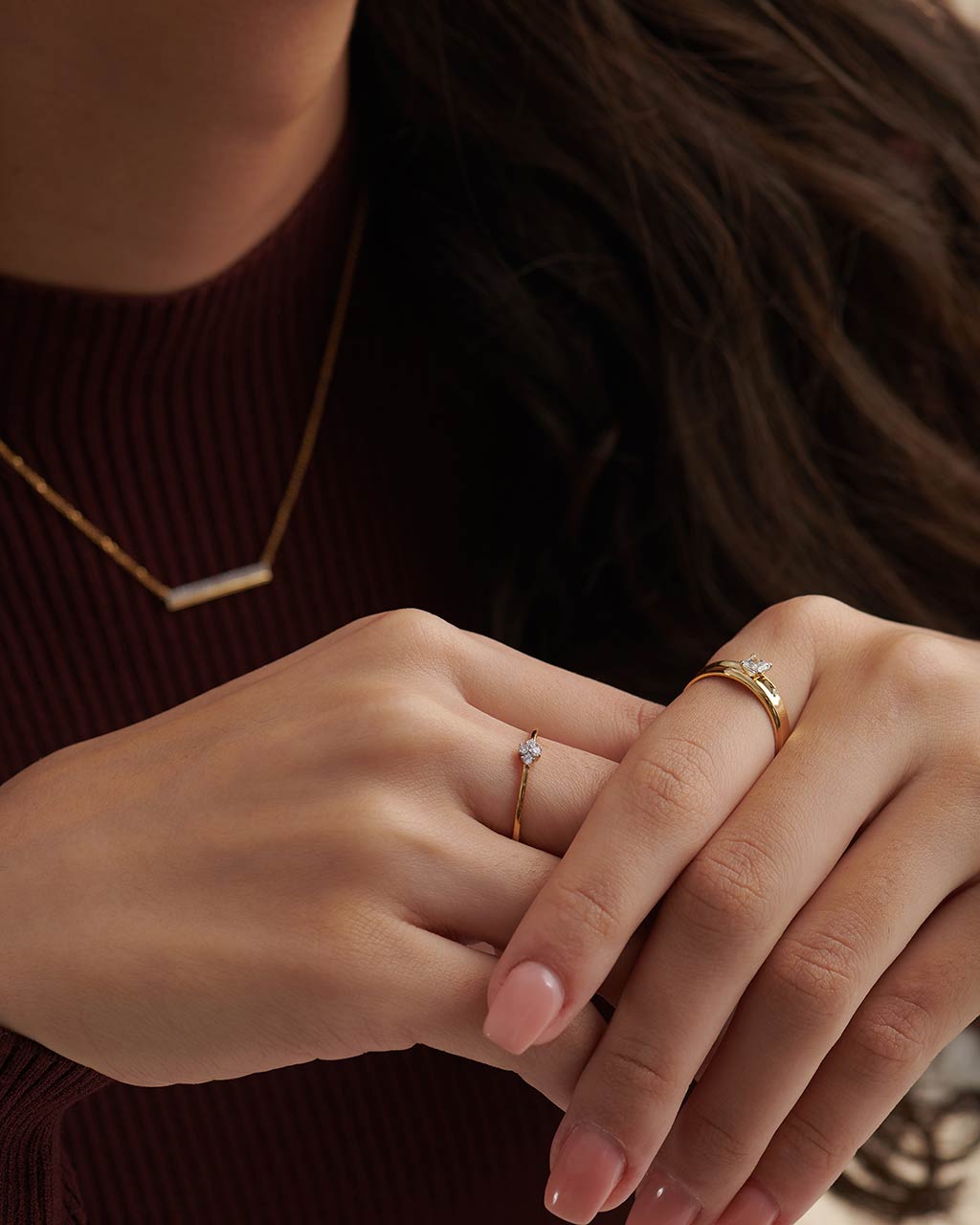 Princess Solitaire Ring, 14K Solid Gold, 1/3 ct Lab Grown Diamond-2