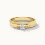 Princess Solitaire Ring, 14K Gold Vermeil, 1/3 ct Lab Grown Diamond-3