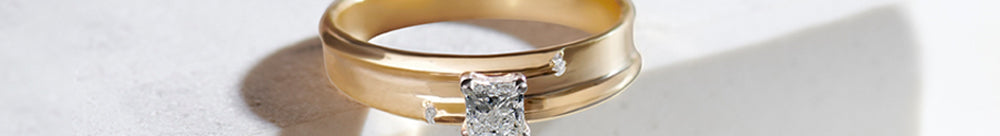 Princess Solitaire Ring, 14K Solid Gold, 1/3 ct Lab Grown Diamond-1