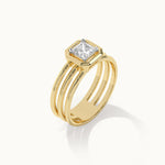 Cushion Solitaire Ring, 14K Gold Vermeil, 5/8 ct Lab Grown Diamond-7