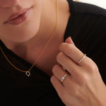 Bar Solitaire Ring, 14K Solid Gold, 1/3 ct Lab Grown Diamond-4