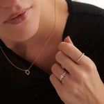 Bar Solitaire Ring, 14K Gold Vermeil, 1/3 ct Lab Grown Diamond-4