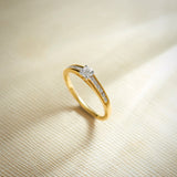 Chanel Solitaire Ring, 14K Solid Gold, 1/3 ct Lab Grown Diamond-6