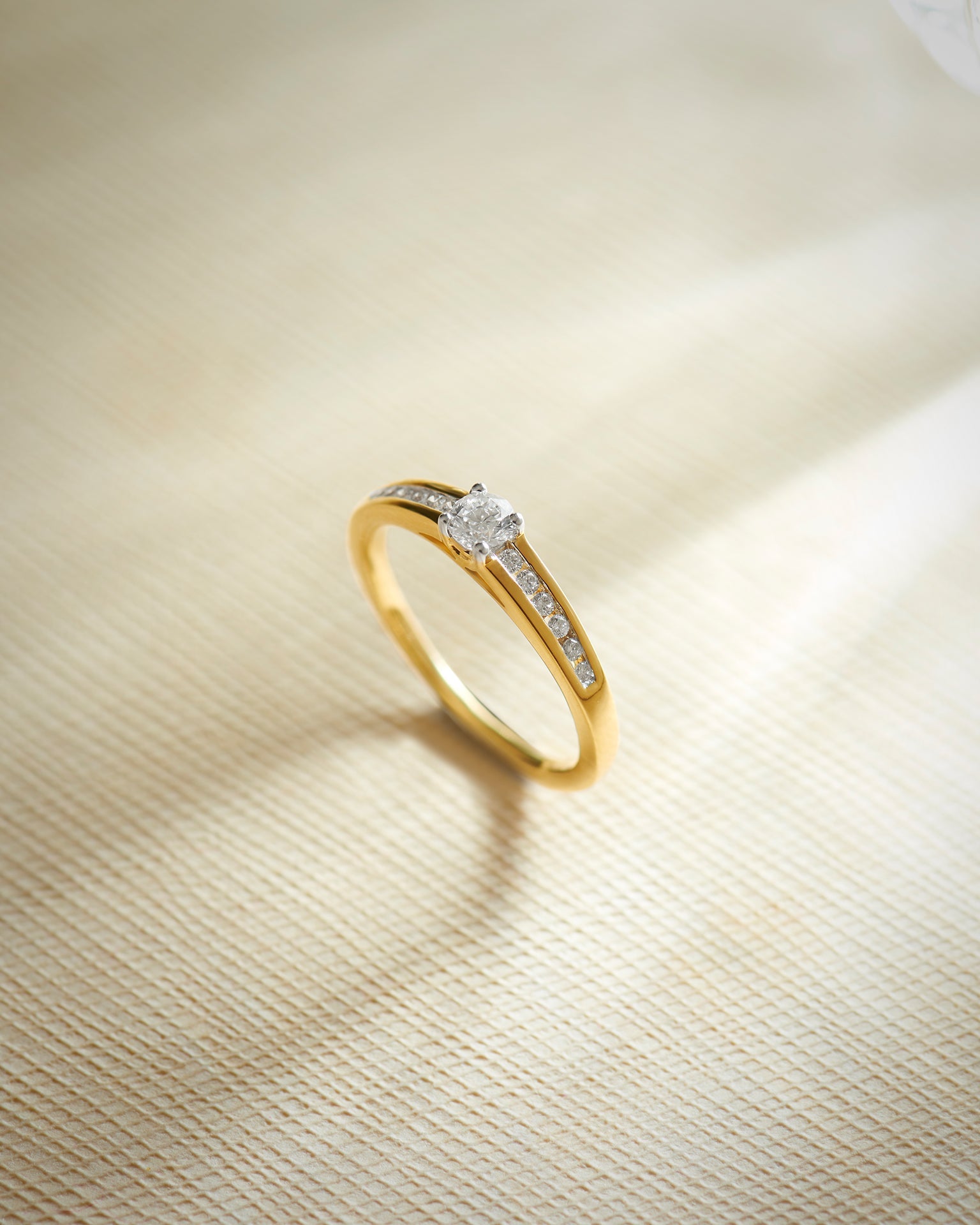 Chanel Solitaire Ring, 14K Solid Gold, 1/3 ct Lab Grown Diamond-6