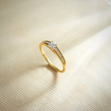 Chanel Solitaire Ring, 14K Gold Vermeil, 1/3 ct Lab Grown Diamond-1