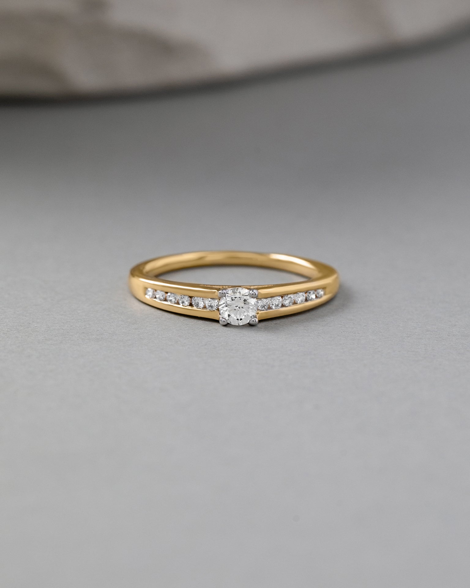 Chanel Solitaire Ring, 14K Gold Vermeil, 1/3 ct Lab Grown Diamond-5