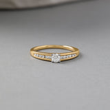 Chanel Solitaire Ring, 14K Solid Gold, 1/3 ct Lab Grown Diamond-5