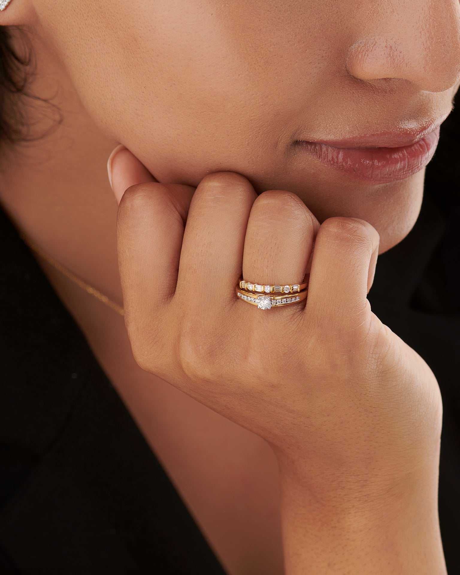Chanel Solitaire Ring, 14K Solid Gold, 1/3 ct Lab Grown Diamond-4