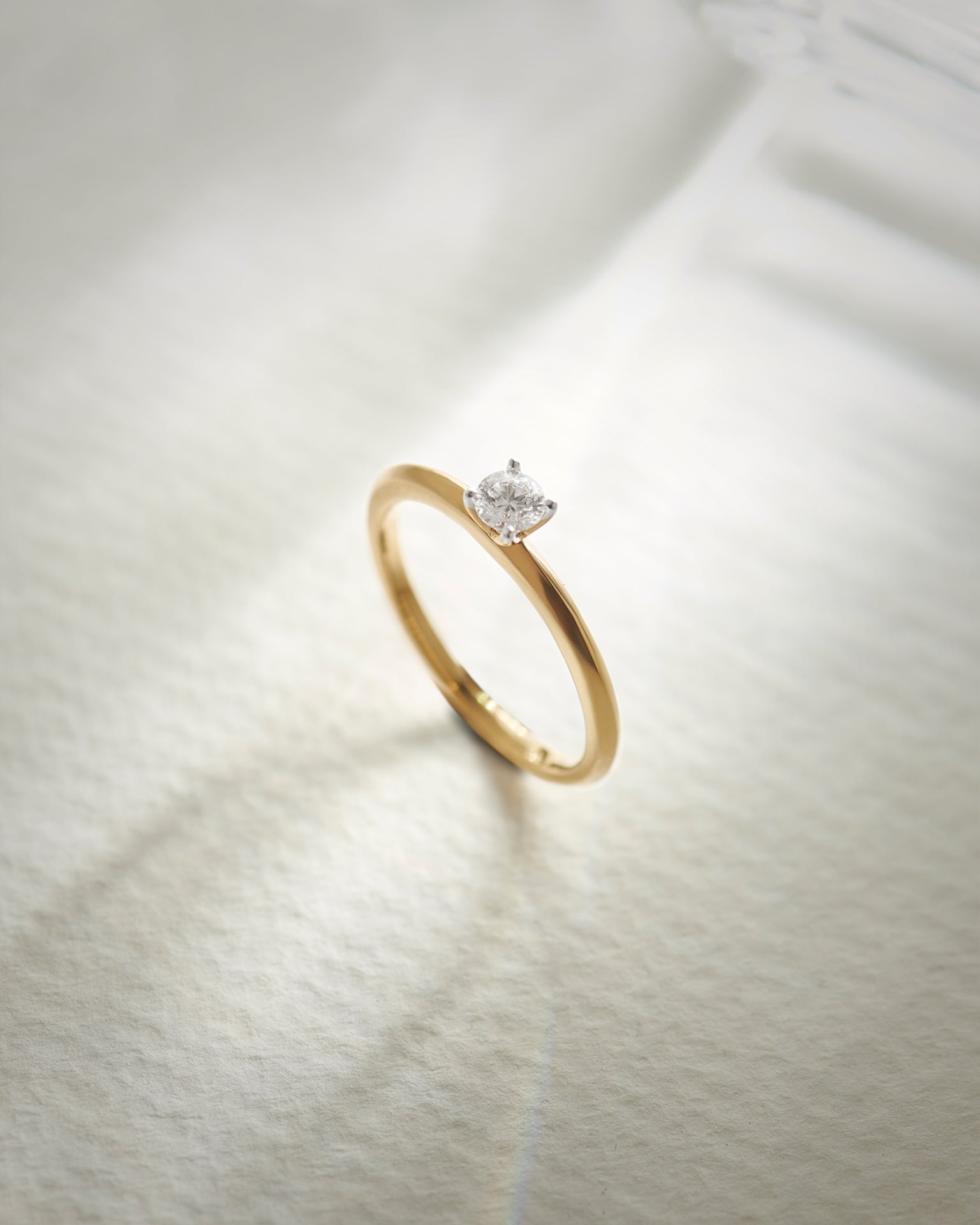 Chevron Solitaire Ring, 14K Solid Gold, 1/4 ct Lab Grown Diamond-6