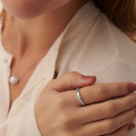 Slim Solitaire Ring, Sterling Silver, 1/5 ct Lab Grown Diamond-4